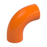 Brick Round 1 × 1 diameter Tube with 90 Degree Elbow (2 × 2 × 1) and Axle Holes (Crossholes) at each end Orange