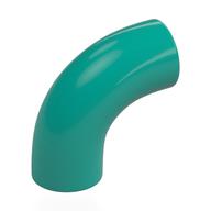 Brick Round 1 × 1 diameter Tube with 90 Degree Elbow (2 × 2 × 1) and Axle Holes (Crossholes) at each end Dark Turquoise