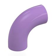 Brick Round 1 × 1 diameter Tube with 90 Degree Elbow (2 × 2 × 1) and Axle Holes (Crossholes) at each end Medium Lavender