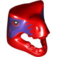 Costume / Mask, T-Rex with Dark Purple Markings print Red