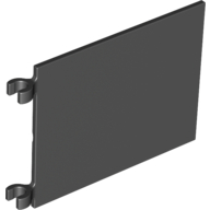 Flagge 6 × 4 mit O-Clips Schwarz