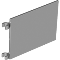 Flag 6 × 4 with O-Clips Light Bluish Gray