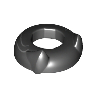 Head Top with Panther Ears with Silver Lines Print Schwarz