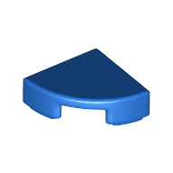 Tile Round 1 × 1 Quarter Blau