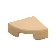 Tile Round 1 × 1 Quarter Warm Tan
