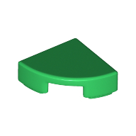 Tile Round 1 × 1 Quarter Green