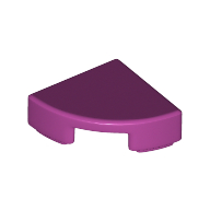 Tile Round 1 × 1 Quarter Magenta
