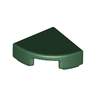 Tile Round 1 × 1 Quarter Dunkelgrün