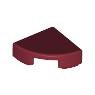 Tile Round 1 × 1 Quarter Dunkelrot