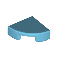 Tile Round 1 × 1 Quarter Medium Azure