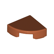 Tile Round 1 × 1 Quarter Dark Orange