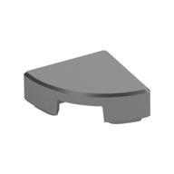 Tile Round 1 × 1 Quarter Metallic-Silber