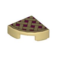 Tile Round 1 × 1 Quarter with Lattice Pie Print