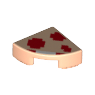 Tile Round 1 × 1 Quarter with Pixelated Mushroom Print Hellnougat