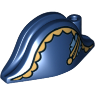 Hat Pirate Bicorne with Admiral Print Dark Blue