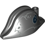 Hat Pirate Bicorne with Tattered Lines and Spots print Schwarz