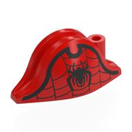 Hat Pirate Bicorne (Admiral) with Black Spider, Webbing print Rot