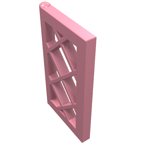 Window 1 × 2 × 3 Pane Latticed Pink