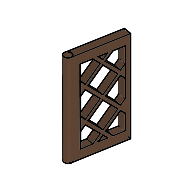 Window 1 × 2 × 3 Pane Latticed Brown