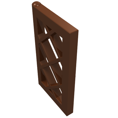 Window 1 × 2 × 3 Pane Latticed Reddish Brown