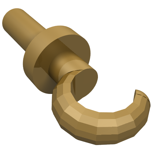 Hand Pirate Hook Perlgold