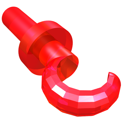 Hand Pirate Hook Trans-Red