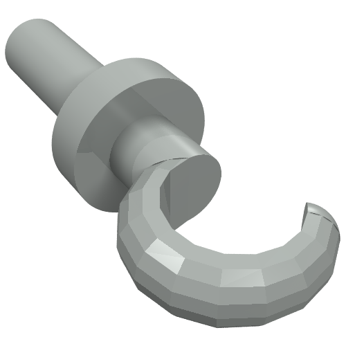 Hand Pirate Hook in Hellgrau