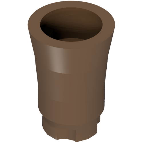 Plant, Palm Tree Trunk - Short Connector, no Axle Hole Braun