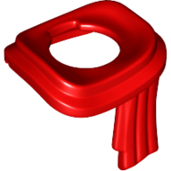 Minifig Neckwear Long Scarf Wrapped Around Neck Red