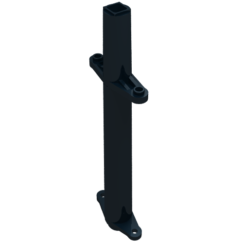 Boat, Mast Section Middle 13 2/3 H, without Bottom Connector Prong Black