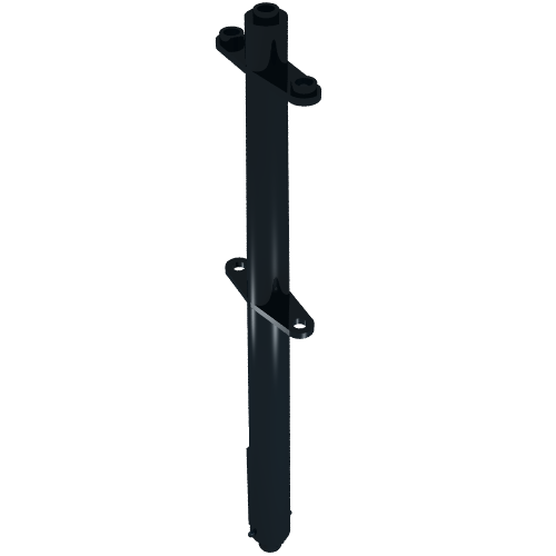 Boat, Mast Section Top 16 H with 4 stud holes at bottom, Undetermined Type Black