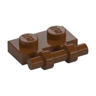 Plate Special 1 × 2 Side Handle [Free Ends] Reddish Brown