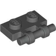 Plate Special 1 × 2 Side Handle [Free Ends] Dunkelgrau