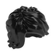 Hair Tousled Mid-Length with Side Part Schwarz