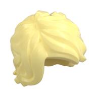 Hair Tousled Mid-Length with Side Part Leuchtendes Hellgelb