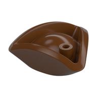 Hat Pirate Tricorne / Triangle Reddish Brown