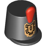Hat / Imperial Guard Shako with Red Plume and Gold Badge Print Schwarz