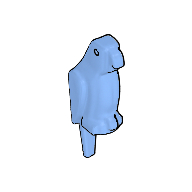 Animal, Bird, Parrot [Plain] Medium Blue