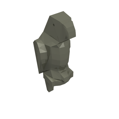 Animal, Bird, Parrot [Plain] Dunkelgrau