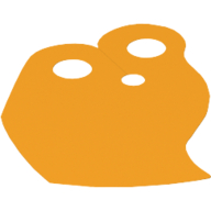 Neckwear Cape, Angled with Wave Bright Light Orange