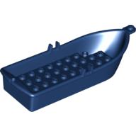 Boat / Rowing Boat 14 × 5 × 2 with Oarlocks [2 Hollow Inside Studs] Dunkelblau