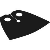 Neckwear Cape, Standard, Very Short [Spongy Stretchable Fabric] Schwarz