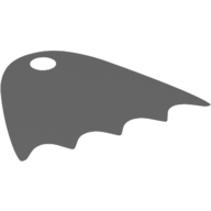 Neckwear Cape, Scalloped 5 Points, One Top Hole [Traditional Starched Fabric] Dark Bluish Gray