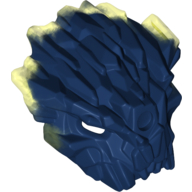 Large Figure Mask of Corruption with Marbled Trans-Neon Green Pattern Dunkelblau