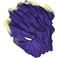 Large Figure Mask of Corruption with Marbled Trans-Neon Green Pattern Dunkellila