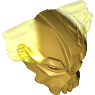 Large Figure Mask of Control with Marbled Trans-Neon Green Pattern Pearl Gold