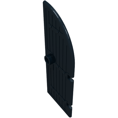 Door, Gate 1 × 3 × 6 Curved Top Black