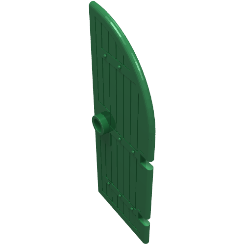 Door, Gate 1 × 3 × 6 Curved Top Green