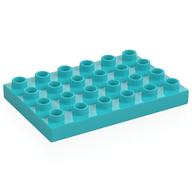 Duplo Platte 4 × 6 Mittelazur