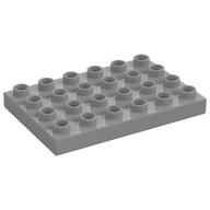 Duplo Platte 4 × 6 Hellblaugrau